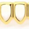 New Custom Fit 18K Gold Plated Vampire Four Open Face Gold Grillz Set