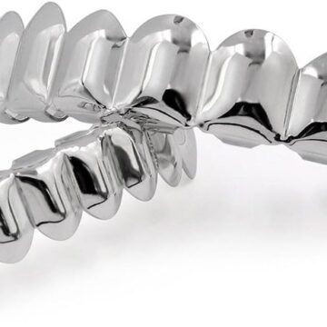 Alternative view of Grillz Teeth Men - Grills for Your Teeth 8 Top & Bottom Set, 18K Gold-Plated Brass Dental Grills with Molding Bars, Unisex Hip-Hop Rapper Costume Accessory