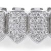 18K Gold Plated Iced out CZ Fang Top Bottom Mouth Teeth Grills Set (SILVER BOTTOM)