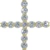 Cross Chain for Men Gold Cross Necklace 14K Gold Plated Large Nail Cross Chain Iced out CZ Pendant Hip Hop Jewelry for Women with Stainless Rope Chain