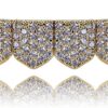Grillz Teeth Men - Grills for Your Teeth 8 Top & Bottom Set, 18K Gold-Plated Brass Dental Grills with Molding Bars, Unisex Hip-Hop Rapper Costume Accessory