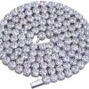 6MM Tennis Chain Necklace 18k Gold Plated 1 Row Lab Simulated Diamond Iced Out Cubic Zirconia Chain Men's Hip hop Tennis Choker Necklace Chain for Men Women
