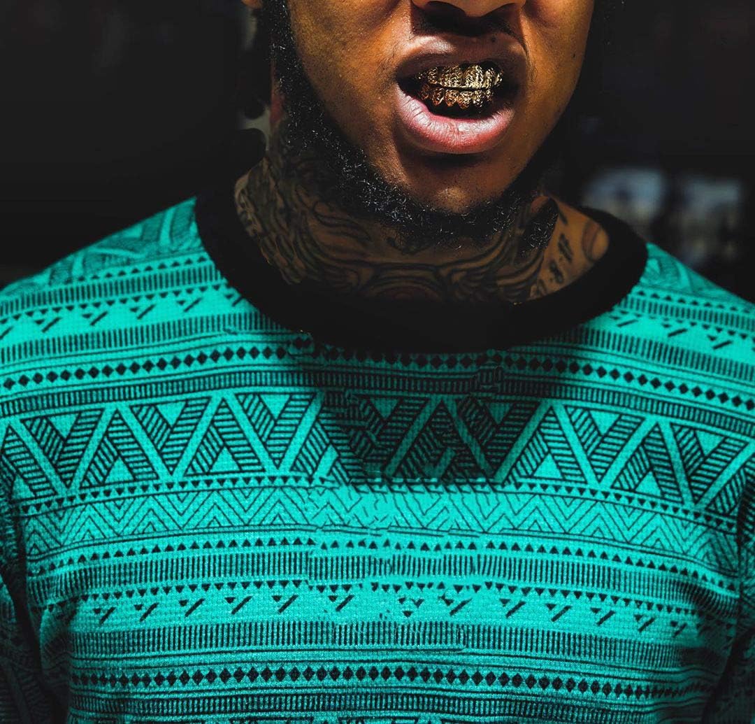 Diamond Grills for Your Teeth 14K Gold Plated Iced Out Mouth Teeth Grillz Top Bottom Tooth Caps Hip Hop Bling New Gold Silver Grill for Men Women Costume Jewelry - Image 5