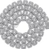 10MM Tennis Chain Necklace 18k Gold Plated Iced out Jumbo Square Sparkling Cluster Cubic Zirconia Tennis Link Chains for Men Women