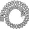 Cuban Link Chain for Men - 20MM Iced Out Miami Mens Necklace 14K Gold Plated Cubic Zirconia Women Hip Hop Jewelry